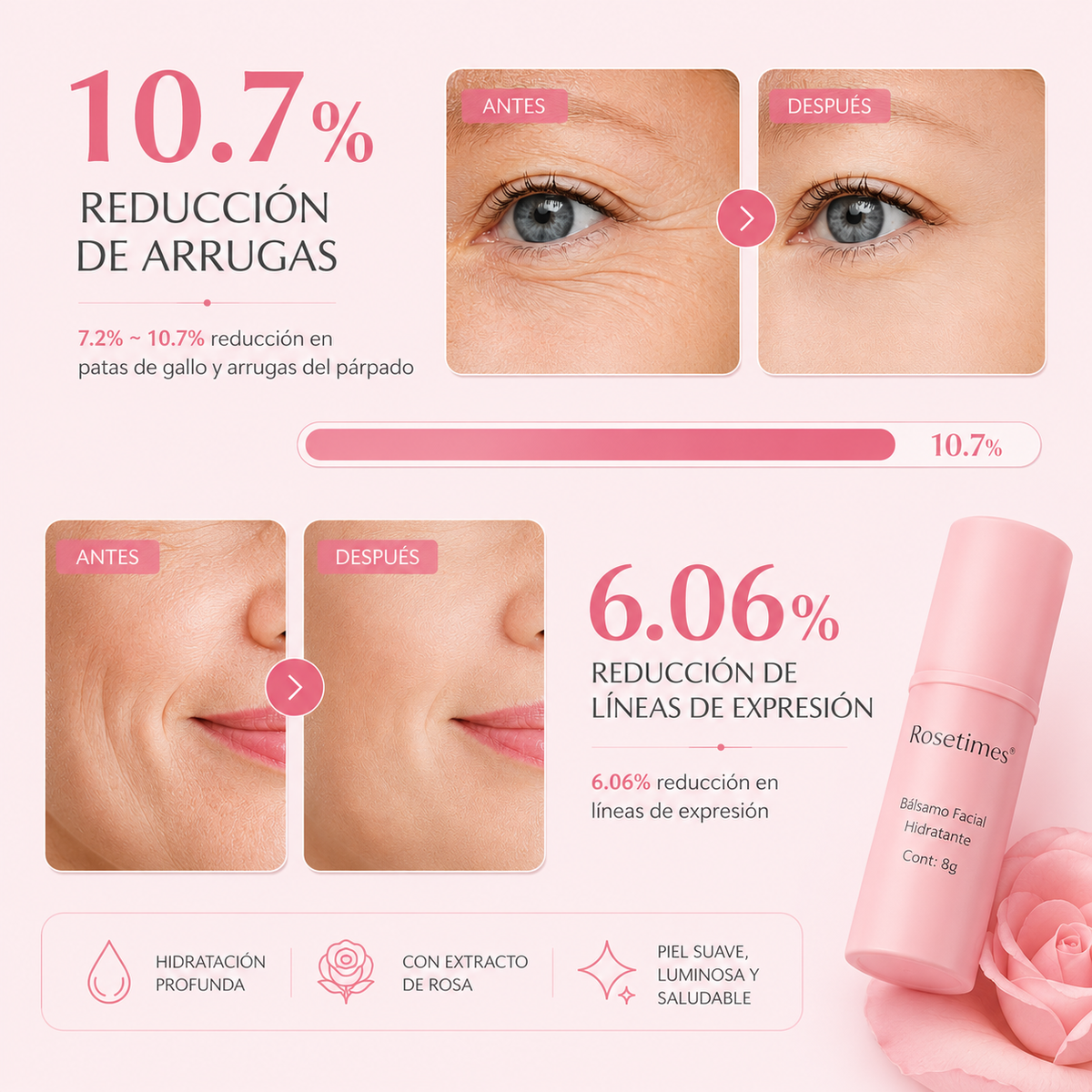 Balsamo Facial Hidratante Antiarrugas