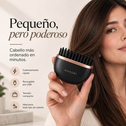 Peine Anti-Frizz Portátil Recargable