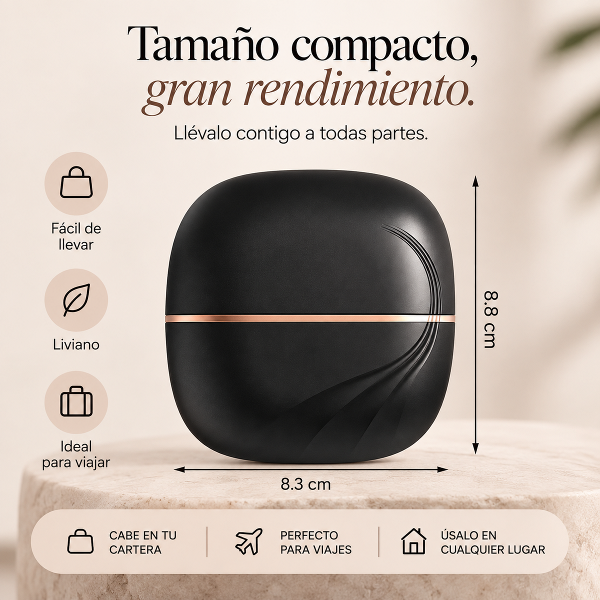 Peine Anti-Frizz Portátil Recargable