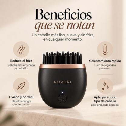 Peine Anti-Frizz Portátil Recargable
