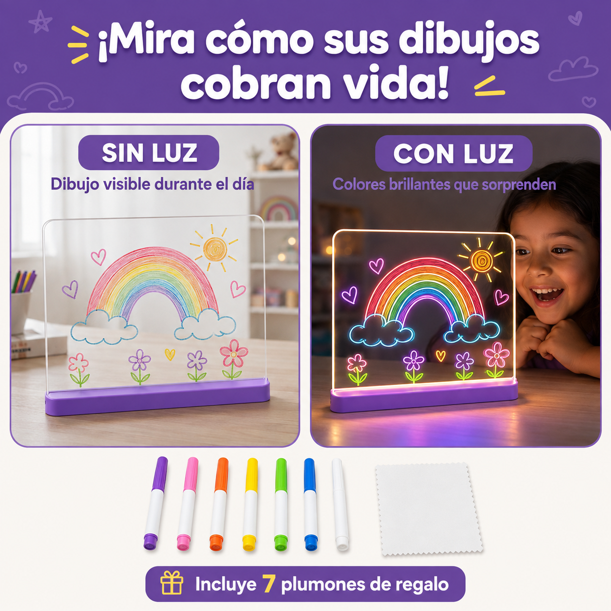 Pizarra LED Mágica para Dibujar