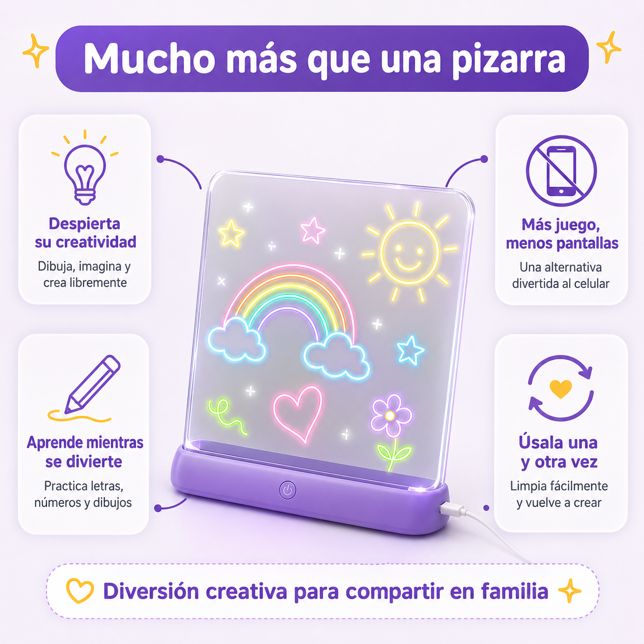 Pizarra LED Mágica para Dibujar