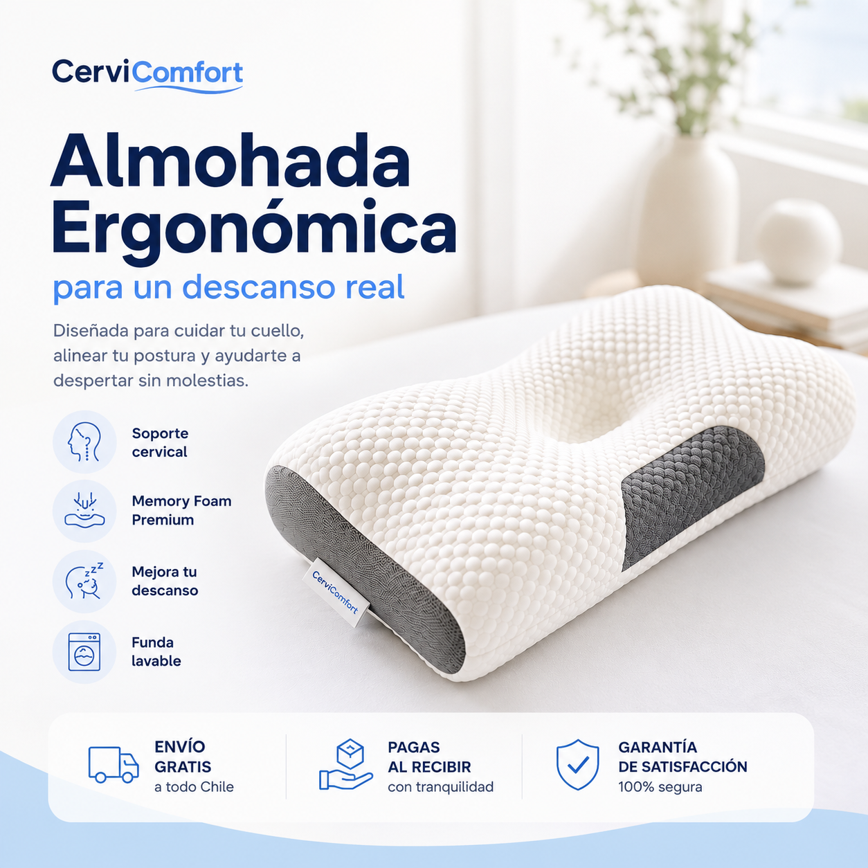 Almohada Ergonómica CerviComfort